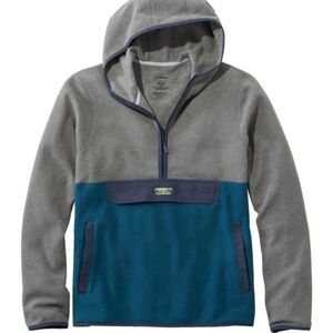 L.L.Bean Gray and Blue Fleece Pullover